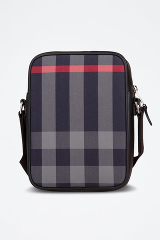 Sac bandoulière Paddy V Check - Bleu marine et gris clair