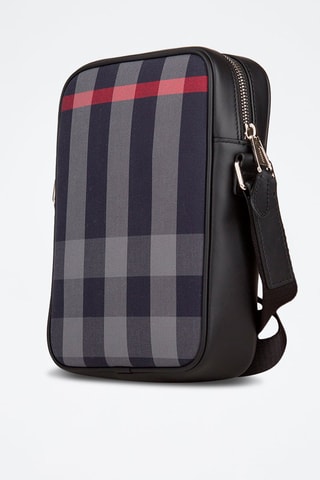 Sac bandoulière Paddy V Check - Bleu marine et gris clair