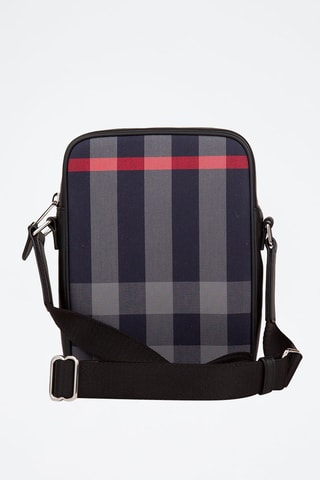 Sac bandoulière Paddy V Check - Bleu marine et gris clair