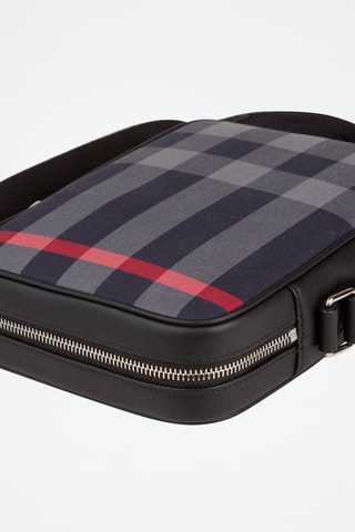 Sac bandoulière Paddy V Check - Bleu marine et gris clair