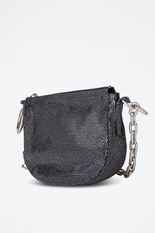 Sac bandoulière en cuir Knight - Noir