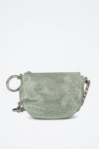 Sac bandoulière en cuir Knight - Argenté