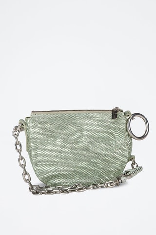 Sac bandoulière en cuir Knight - Argenté