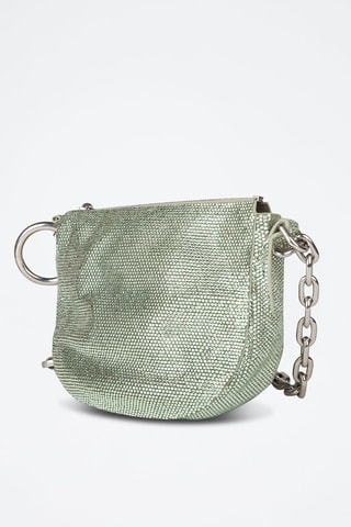 Sac bandoulière en cuir Knight - Argenté