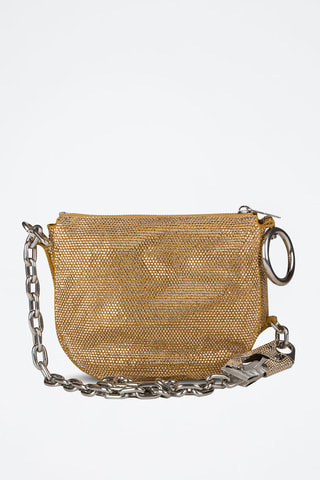 Sac bandoulière en cuir Knight - Doré