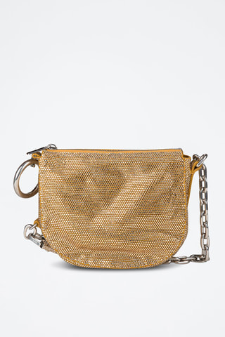 Sac bandoulière en cuir Knight - Doré