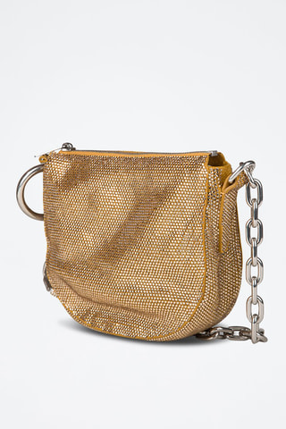 Sac bandoulière en cuir Knight - Doré