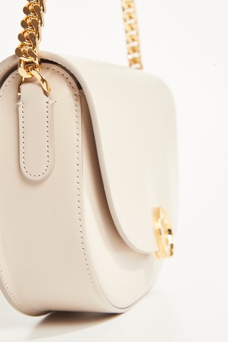 Sac bandoulière en cuir Claudine - Blanc
