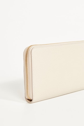 Portefeuille LG ZIP - Crème