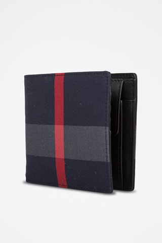 Porte-monnaie en cuir Bill Coin Check Bin - Bleu marine