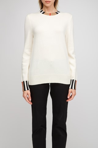 Pull en laine et cachemire Eyre - Blanc naturel