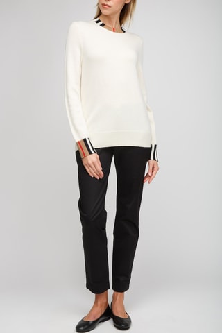 Pull en laine et cachemire Eyre - Blanc naturel