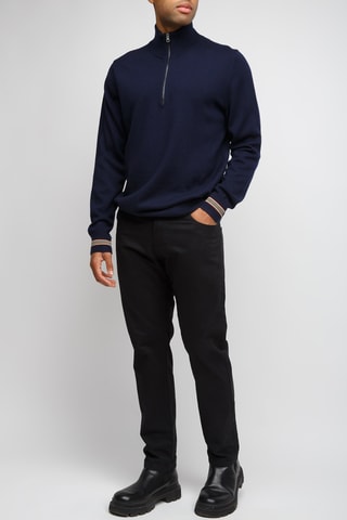 Pull en laine mérinos Itter - Bleu marine