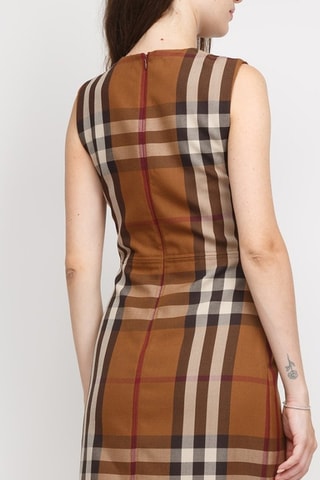 Robe droite en laine Sofi - Marron