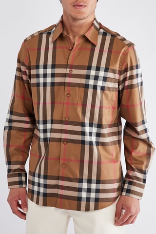 Chemise Claverdon Ls Chk - Camel