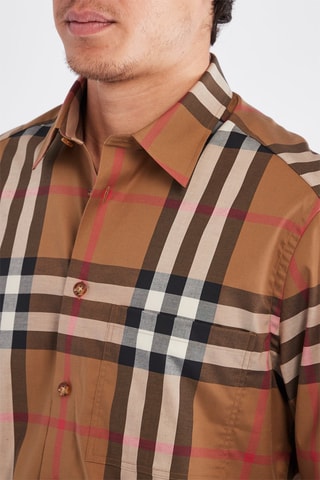 Chemise Claverdon Ls Chk - Camel