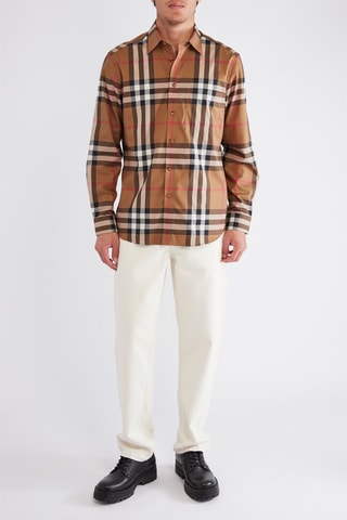 Chemise Claverdon Ls Chk - Camel