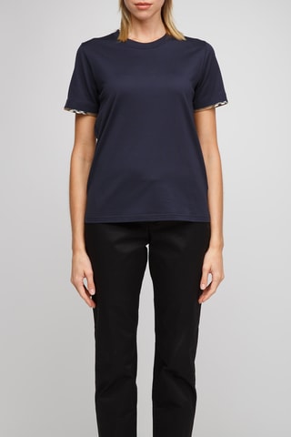 T-shirt en coton - Bleu marine noir