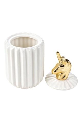 Keramieken Sieradenplateau Seville - Goudkleurig en Wit - Somm