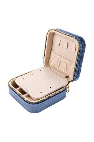 Velours Sieradendoos London - Blauw - Walter Bach