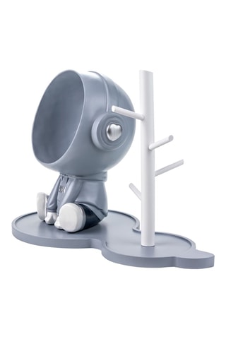 Keramieken en Houten Sieradenhouder Edinburgh - Grijs en Wit - Somm