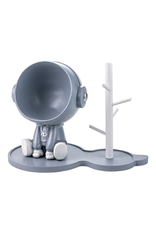 Keramieken en Houten Sieradenhouder Edinburgh - Grijs en Wit - Somm