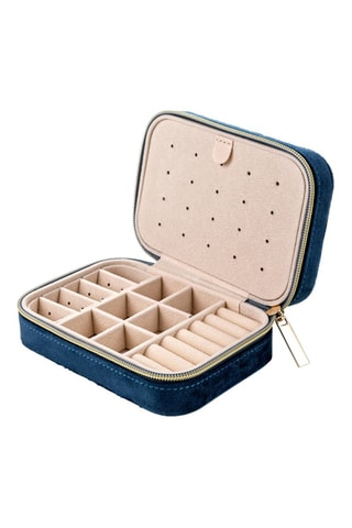 Velours Sieradendoos Berlin - Marineblauw