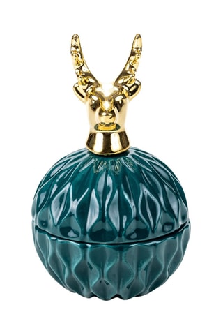 Keramieken Sieradendoos Bristol - Donkergroen en Goudkleurig - Somm