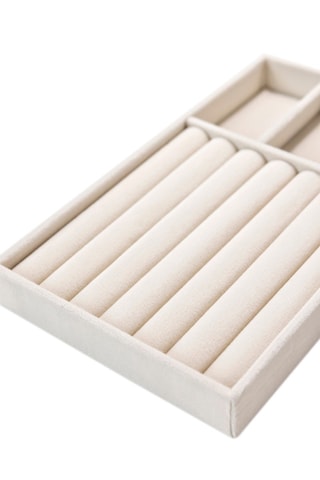 Velours Sieradendoos - Crèmekleurig - Somm