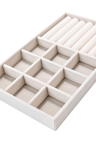 Velours Sieradendoos - Crèmekleurig - Somm