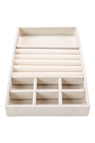 Velours Sieradendoos - Crèmekleurig - Somm