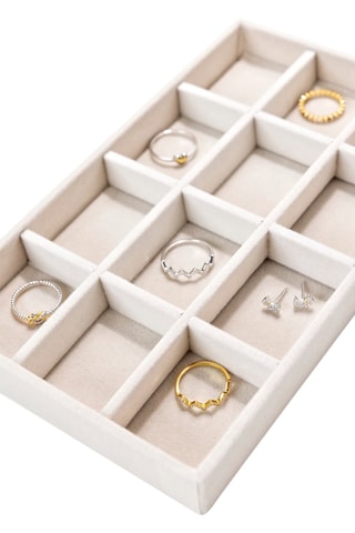 Velours Sieradenplateau - 21 x 12,5 x 2,5 cm - Somm