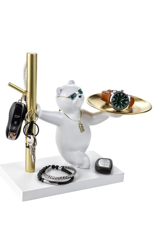 Keramieken Sieradenhouder Copenhagen - Wit en Goudkleurig - Somm