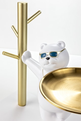 Keramieken Sieradenhouder Copenhagen - Wit en Goudkleurig - Somm