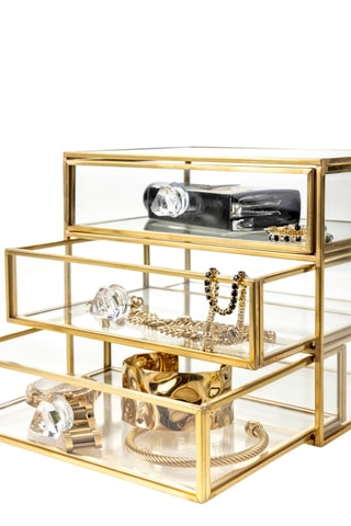 Sieradendoos Bremen - Transparant en Goudkleurig - Walter Bach