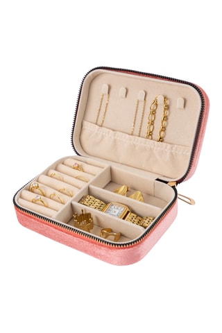 Velours Sieradendoos - Roze - Somm