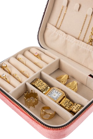 Velours Sieradendoos - Roze - Somm