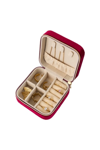 Velours Sieradendoos - Bordeauxrood - Somm