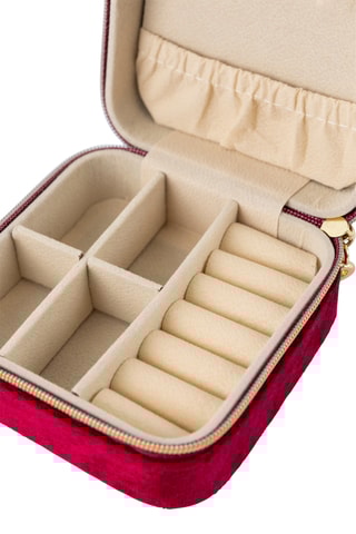 Velours Sieradendoos - Bordeauxrood - Somm