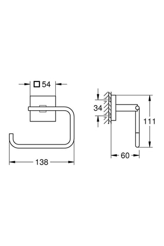 Portarrollos Start Cube - Acabado brillante