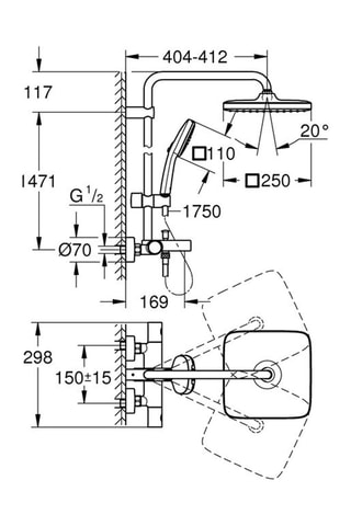 Ensemble de douche Thermostat