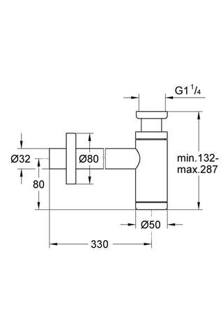 Sifón de vaciado para lavabo