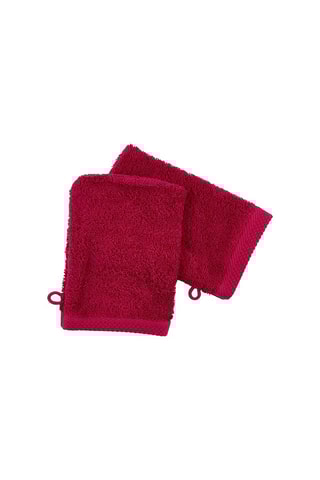 2 gants de toilette - Framboise