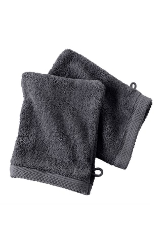 2 guanti da bagno - Antracite - 16 x 21 x 3 cm