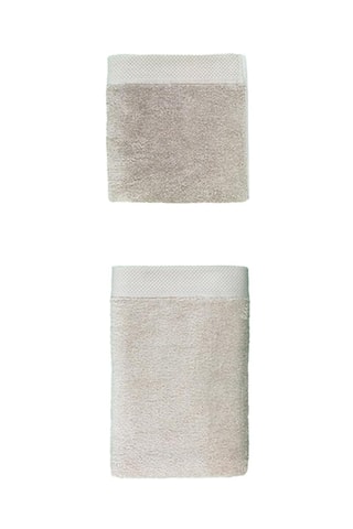 1 x asciugamano e 1 x telo doccia - Beige - 50 x 100 e 70 x 140 cm