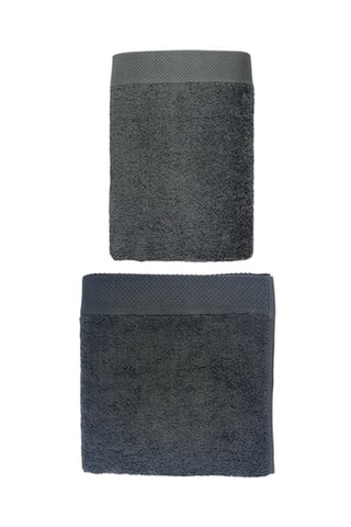 1 x asciugamano e 1 x telo doccia - Grigio antracite - 50 x 100 e 70 x 140 cm