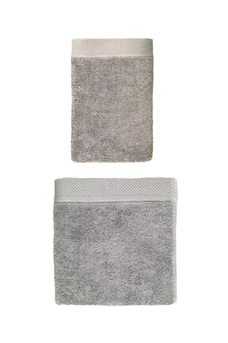 1 x asciugamano e 1 x telo doccia - Grigio - 50 x 100 e 70 x 140 cm