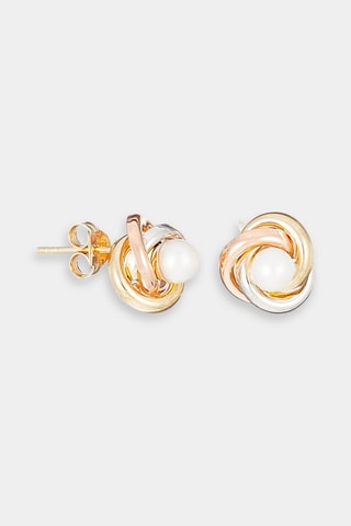 Orecchini April - Oro giallo, oro rosa, oro bianco e perle coltivate