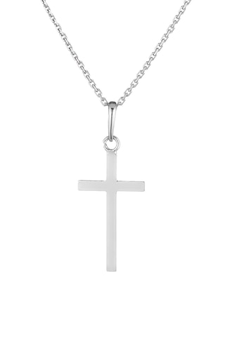 Ciondolo Croix Croyance - Oro bianco