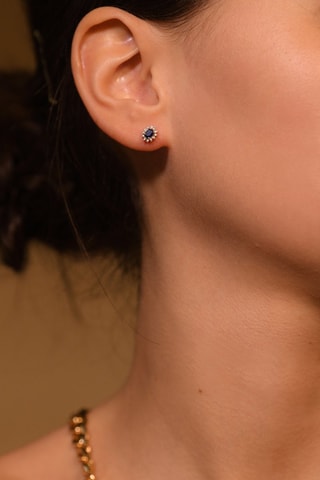 Oorbellen Etoile- Witgoud, Diamanten en Saffieren